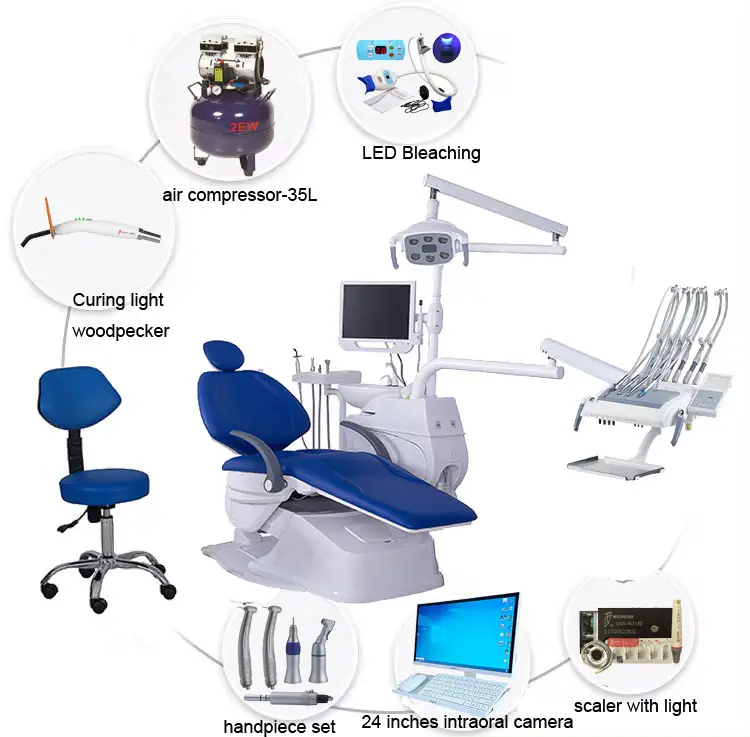 Top mounted instrument tray full set economic dental chair unit high quality dental chair set silla dental
